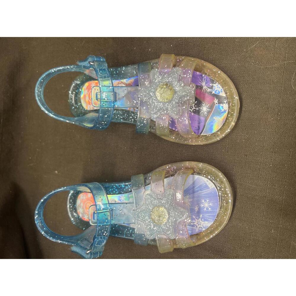 Disney Frozen Lights Toddler Sandals Blue Size 11